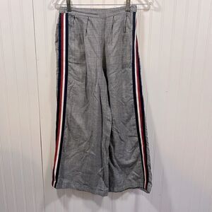 Treasure & Bond checkered side stripe wide leg pants